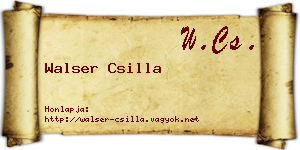 Walser Csilla névjegykártya